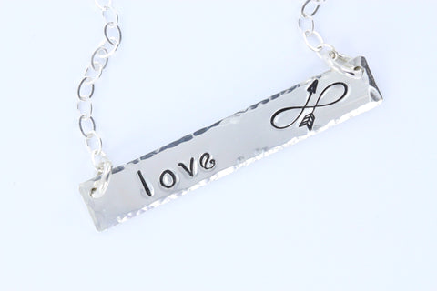 Infinite Love Bar Necklace
